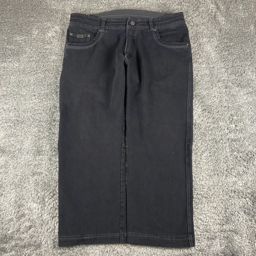 Kuhl Disruptr Jeans Mens 36x30 Black Denim Performance Kuhlflex Stretch Hiking